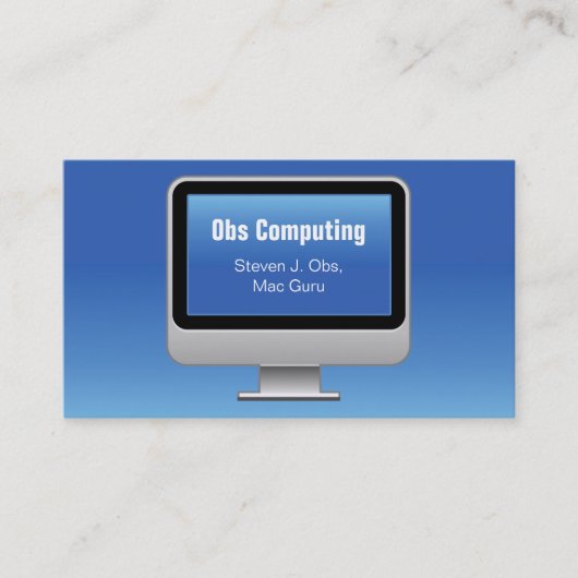 Überwachen Sie rechnenkarte Visitenkarte (Vorderseite)