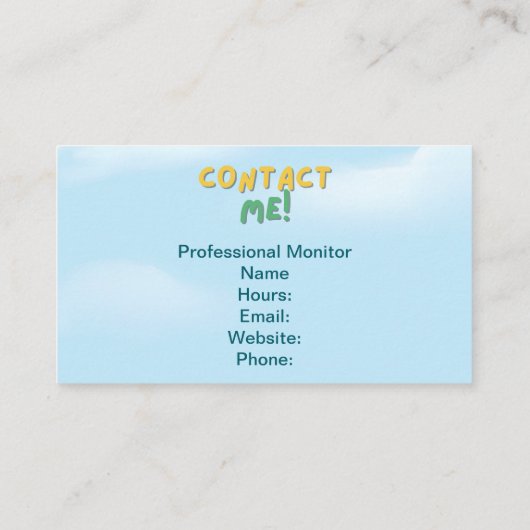 Überwachte Visitationen Visitenkarte (Rückseite)