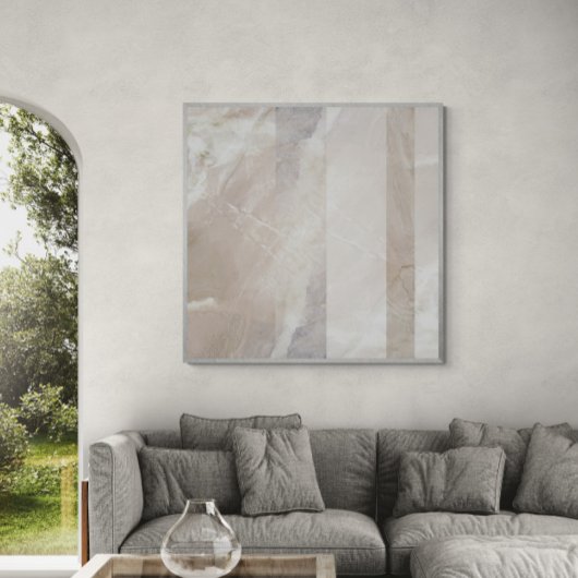 Überwachter, neutraler pastellfarbener Streifen Ku Poster