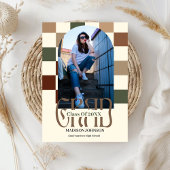 Überwachter Retro Grad '25 Arch Foto Abschluss Einladung