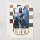 Überwachter Retro Grad '25 Arch Foto Abschluss Einladung (Vorderseite)