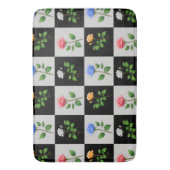 Überwachtes mehrfarbiges Blumendesign für die Rose Badematte (Vorderseite Vertikal)