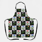 Überwachtes mehrfarbiges Blumendesign für die Rose Schürze (Vorderseite)