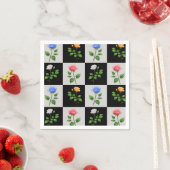 Überwachtes mehrfarbiges Blumendesign für die Rose Serviette (Beispiel)