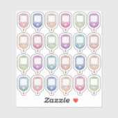 Überwachung der Blutzuckerkontrolle Aufkleber (Blatt)