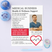 Überwachung der Herzfrequenz, Allgemeinmediziner,  Flyer (Einzeln)