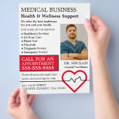 Überwachung der Herzfrequenz, Allgemeinmediziner,  Flyer (Hand)