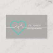 Überwachung der Herzfrequenz, Allgemeinmediziner,  Visitenkarte (Vorderseite)