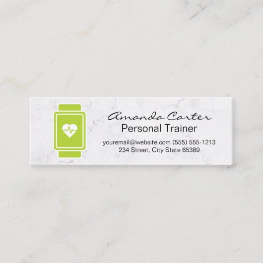 Überwachung der Hörfrequenz | Marmorweiß Mini Visitenkarte (Vorderseite)