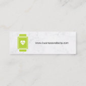 Überwachung der Hörfrequenz | Marmorweiß Mini Visitenkarte (Rückseite)