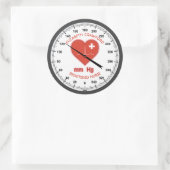 Überwachung des Blutdrucks Krankenschwester Ärztin Runder Aufkleber (Tasche)