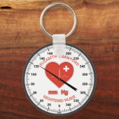 Überwachung des Blutdrucks Krankenschwester Ärztin Schlüsselanhänger (Vorderseite)