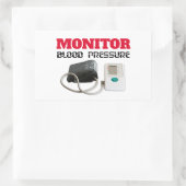Überwachung des Blutdrucks Rechteckiger Aufkleber (Tasche)