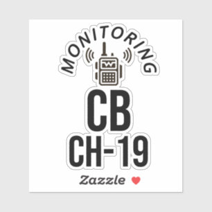 Überwachung des CB-Kanals 19 Aufkleber