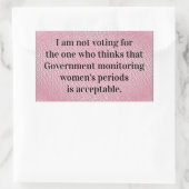 Überwachung durch die Regierung Rechteckiger Aufkleber (Tasche)