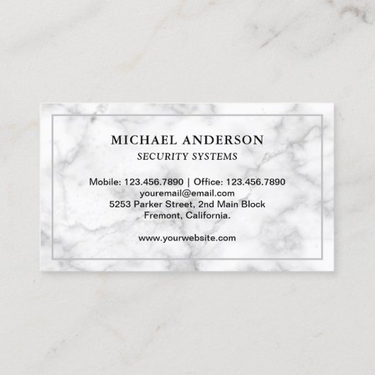 Überwachungssystem CCTV-Kamera für Sicherheitslösu Visitenkarte (Rückseite)