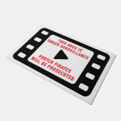 Überwachungswarnung Fußmatte (Schrägansicht)