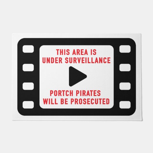 Überwachungswarnung Fußmatte (Vorderseite)