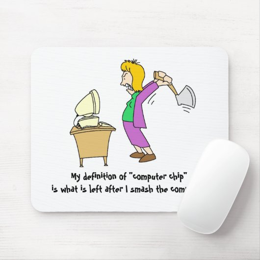 Überwältigende Computer-Frau Mousepad (Mit Mouse)