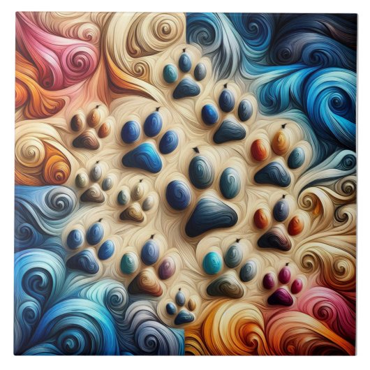 Überwältigender Kuhdruck Fliese (Vorderseite)