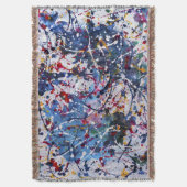 Überwältigt 2-farbige Original Abstrakte Kunst Decke (Vorderseite Vertikal)