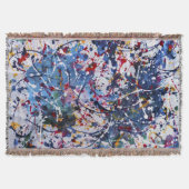 Überwältigt 2-farbige Original Abstrakte Kunst Decke (Vorderseite)