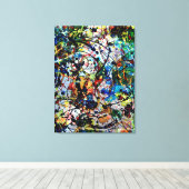 Überwältigt Teil 2 - Abstrakte Kunst Leinwanddruck (Insitu (Holzboden))