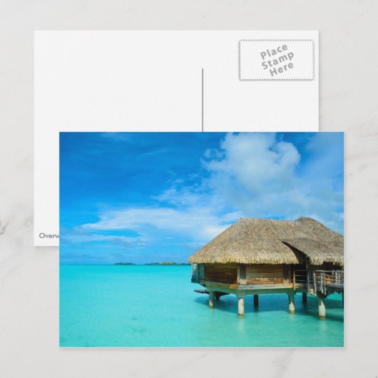 Überwasserbungalows Postkarte (Vorne/Hinten)