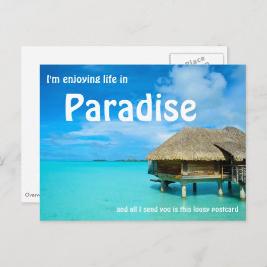 Überwasserbungalows Postkarte (Vorne/Hinten)