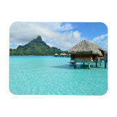 Überwasserresort auf Bora Bora rechteckiger Magnet (Horizontal)