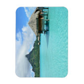 Überwasserresort auf Bora Bora rechteckiger Magnet (Vertikal)