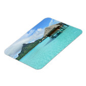 Überwasserresort auf Bora Bora rechteckiger Magnet (Linke Seite)