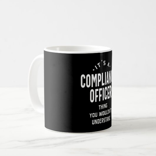 Überweisung an Compliance Officer Kaffeetasse (Vorderseite Links)