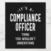 Überweisung an Compliance Officer Weinetikett (Einzelnes Label)