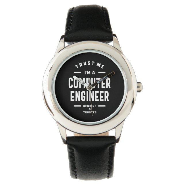 Überweisung für den Arbeitsplatz eines Computering Armbanduhr (Vorderseite)