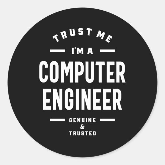 Überweisung für den Arbeitsplatz eines Computering Runder Aufkleber (Vorderseite)