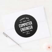 Überweisung für den Arbeitsplatz eines Computering Runder Aufkleber (Umschlag)