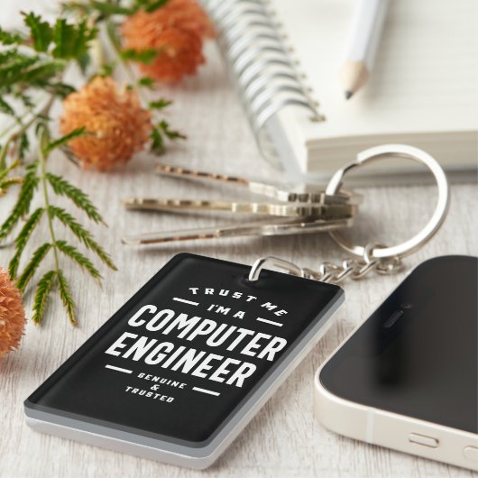 Überweisung für den Arbeitsplatz eines Computering Schlüsselanhänger (Vorderseite rechts)