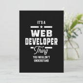 Überweisung für den Webentwickler Dankeskarte (Stehend Vorderseite)