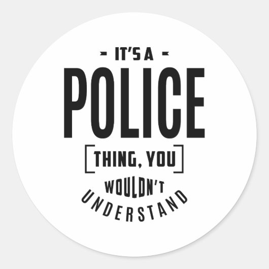 Überweisung für Polizeiarbeit Runder Aufkleber (Vorderseite)