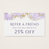 Überweisungskarte für Lavendelink (Vorderseite)