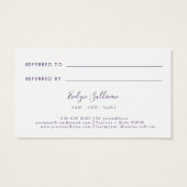 Überweisungskarte für Lavendelink (Rückseite)