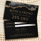 Überweisungskarte für Schwarz und Gold