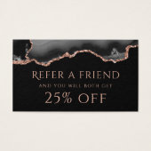 Überweisungskarte für Schwarz und Rose (Vorderseite)