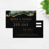 Überweisungskarte "Sage Green" und "Gold" (Schreibtisch)