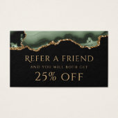 Überweisungskarte "Sage Green" und "Gold" (Vorderseite)