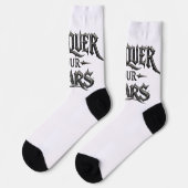 Überwinde deine Ängste Motivations-Crew Socken (Linkes Detail)