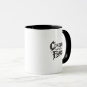 Überwinde deine Ängste Motivations-Two-Tone-Tasse Tasse (VorderseiteRechts)