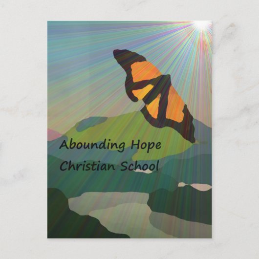Überwinden der Hoffnung Christliche Schule Postkarte (Vorderseite)