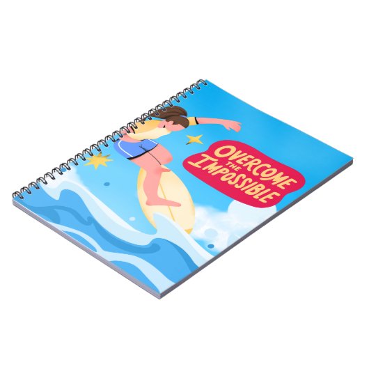 Überwinden Sie das Unmögliche - SurfNotebook Notizblock (Linke Seite)